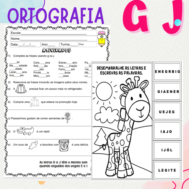 Ortografia G J Atividades Educa Market