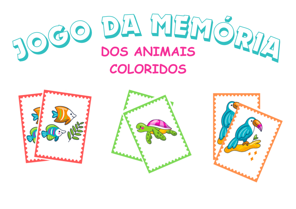 JOGO DA MEMÓRIA ANIMAIS COLORIDOS Educa Market