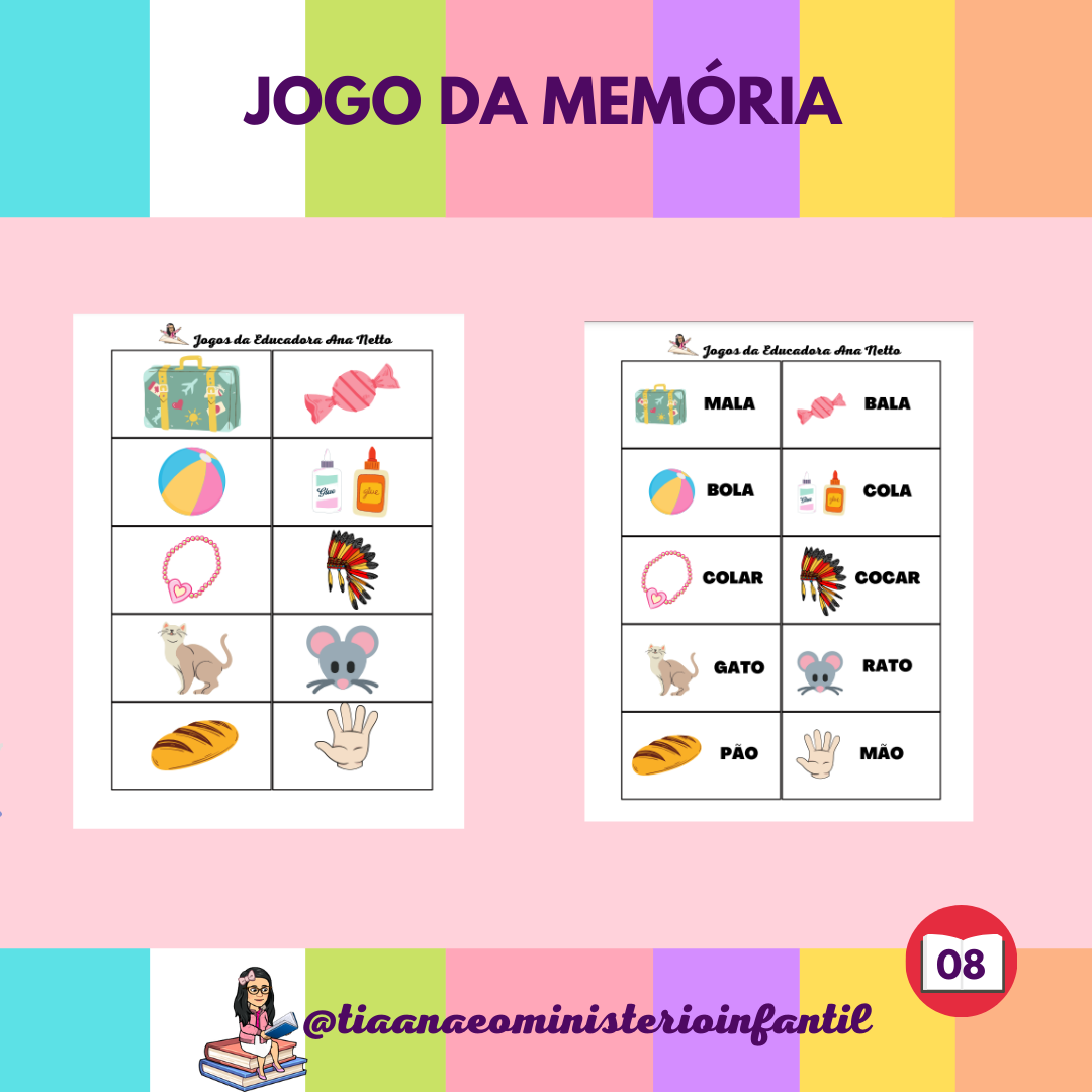 JOGO DA MEMÓRIA - SILABA SIMPLES - Educa Market