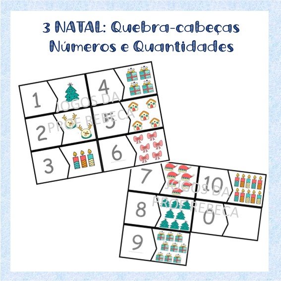 Números e Quantidades - Quebra-cabeça: Natal - Educa Market