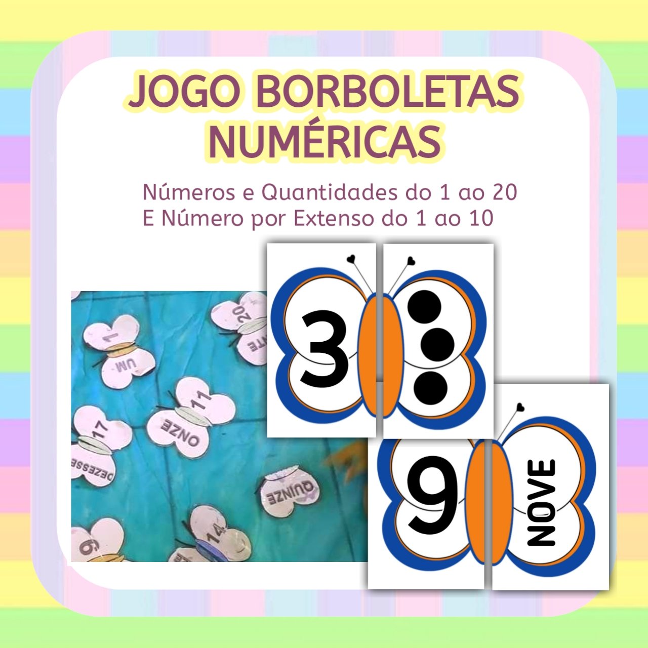 Jogo da memória dos numerais de 1 ao 9