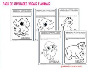 PACK DE ATIVIDADES VOGAIS E ANIMAIS