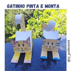 Gatinho pinta e monta