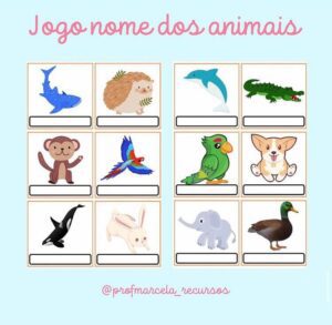 Jogo nome dos animais