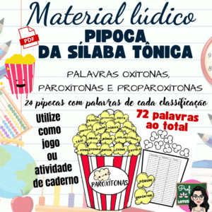 Pipoca da sílaba tônica Educa Market