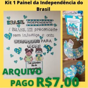 KIT 1 Independência do Brasil Painel e lembrancinhas