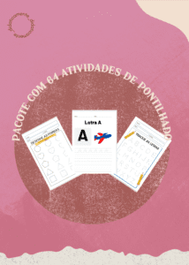 Kit de Aprendizado com 64 Atividades de Pontilhado