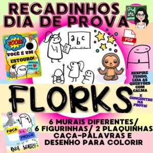 RECADINHOS DIA DE PROVAS FLORKS