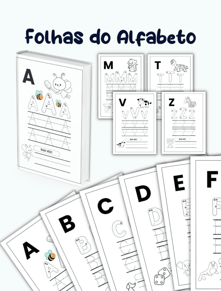 Folhas Do Alfabeto Educa Market