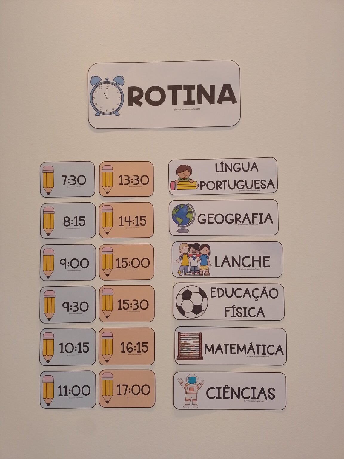 Quadro Rotina Das Aulas Educa Market 9389