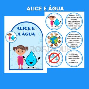 História na luva: Alice e a água