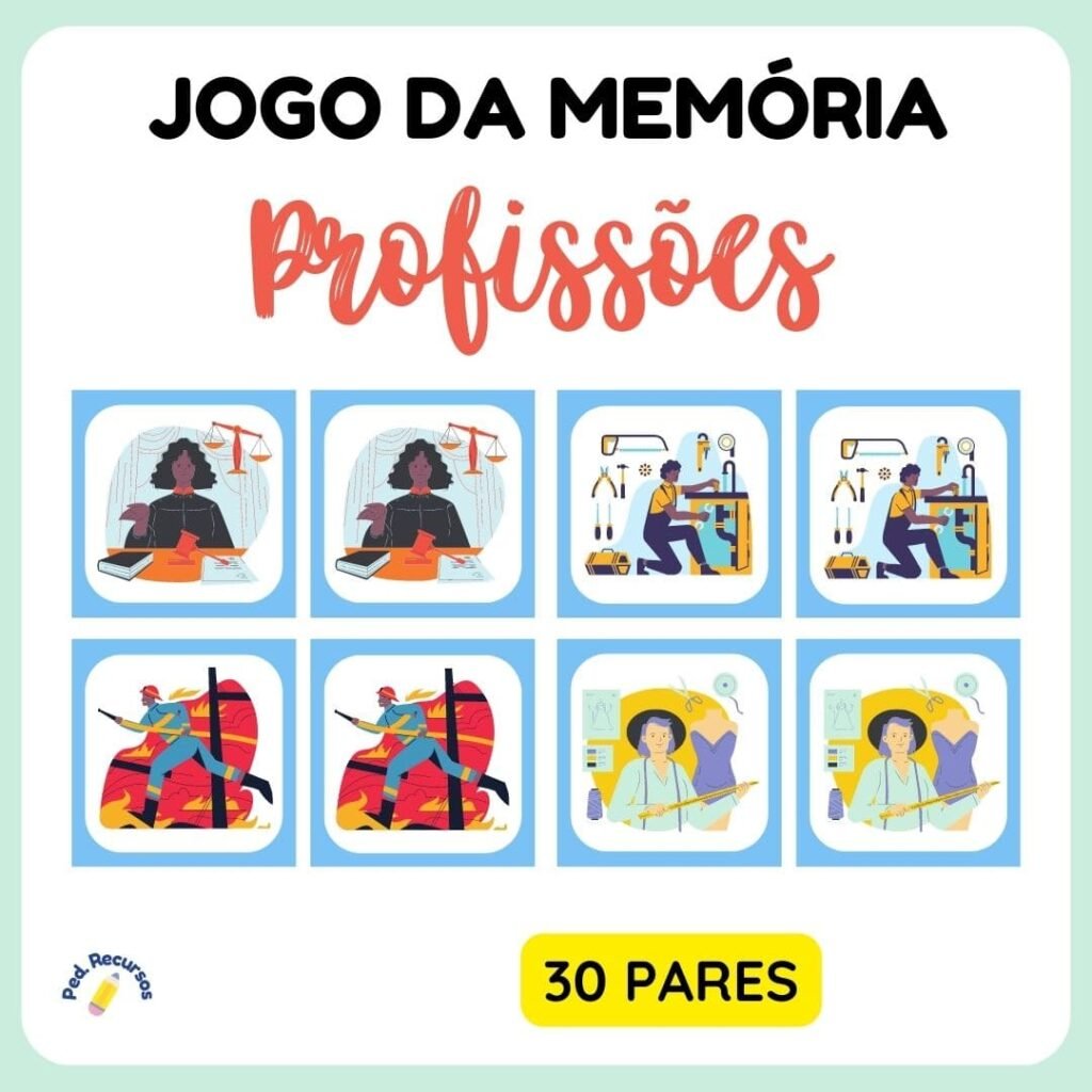 Jogo da Memória Profissões Educa Market