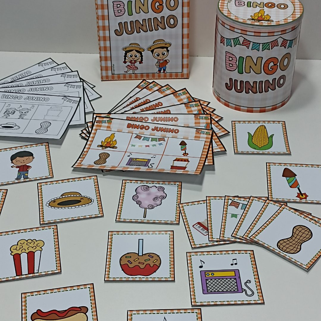🎉 Atividade de Festa Junina para a Educação Infantil: Jogo de Bingo  Divertido! 