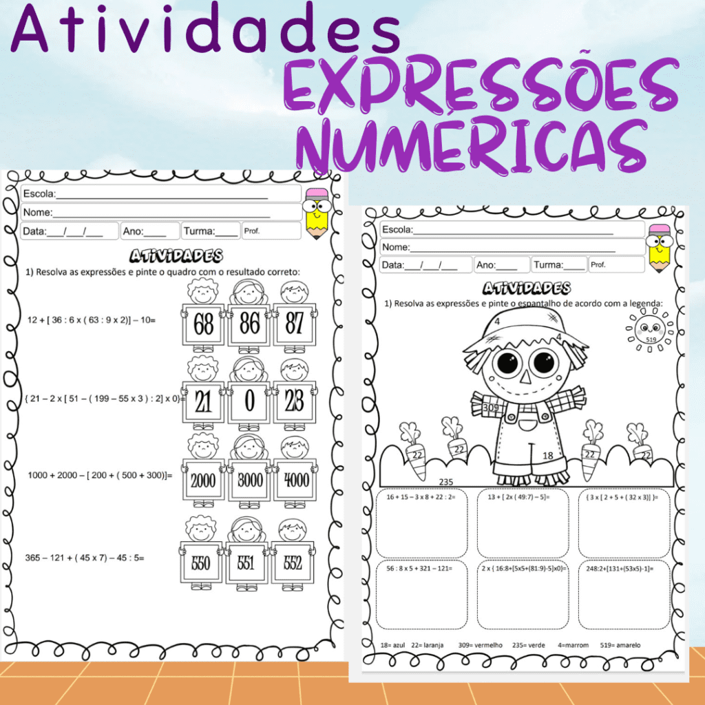 Atividades Expressões Numéricas Educa Market 6801