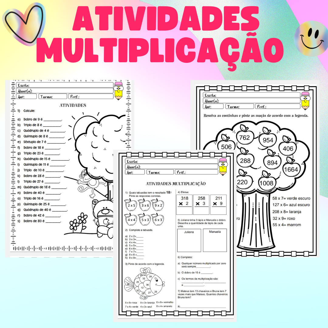 Atividades de multiplicação em pdf
