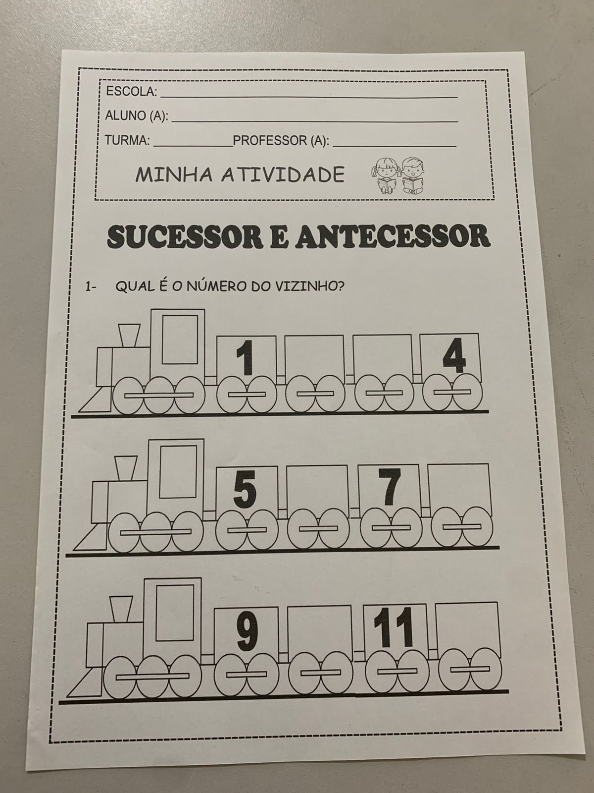 Sucessor e Antecessor, Jogo Pedagógico