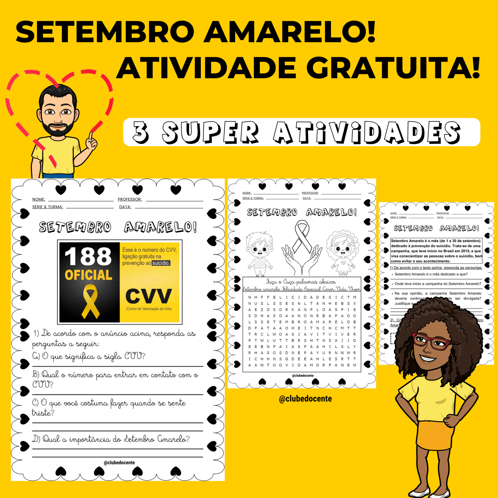 Atividades: Setembro Amarelo - Educa Market