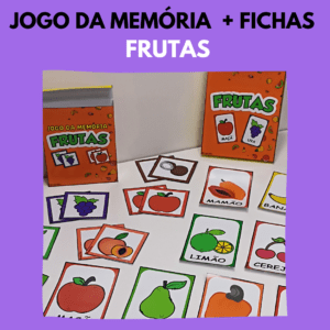 Kit jogo da memória + fichas das frutas