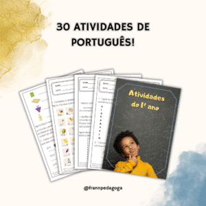 Folhas de atividade de português para alfabetização