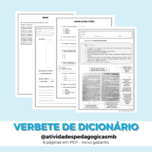 ATIVIDADE – Gênero textual verbete de dicionário (PDF)