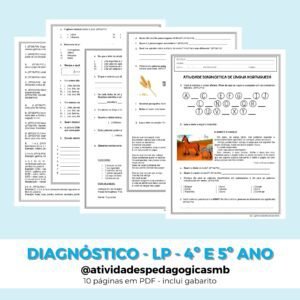 ATIVIDADE DIAGNÓSTICA – língua portuguesa para o 4º e 5º ano (PDF)