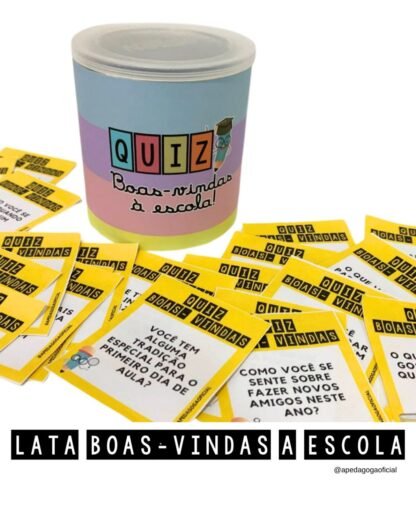 LATA QUIZ BOAS-VINDAS À ESCOLA