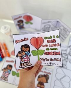 Cartão Dia das Mães Coração 3D