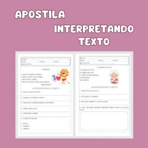 APOSTILA INTERPRETANDO TEXTOS