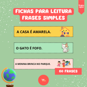 Fichas para leitura – Frases simples