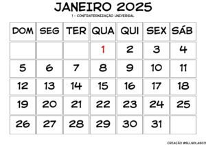 CALENDÁRIO CORINGA 2025