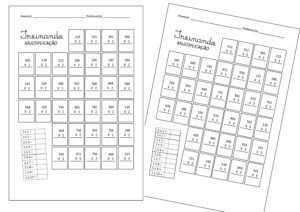 Treinando Multiplicação x2 e x3