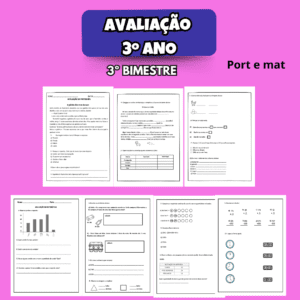 AVALIAÇÃO PORTUGUÊS E MATEMÁTICA 3º ANO 3º BIMESTRE