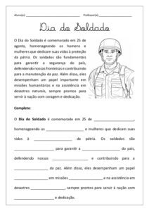 Dia do Soldado – Complete