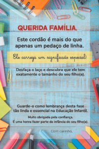 Card lembrança Educação Infantil