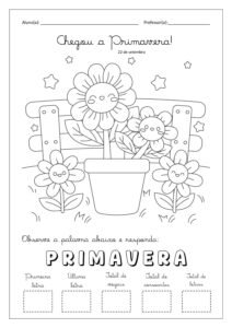 Primavera e suas letrinhas