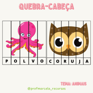 Quebra cabeça animais