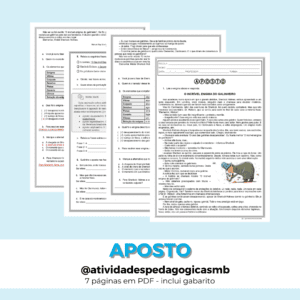 ATIVIDADE – aposto/vírgula (PDF)