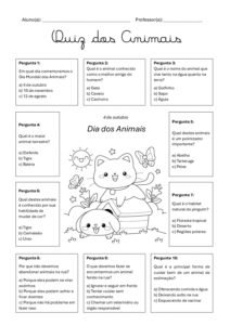 Dia dos animais – Quiz