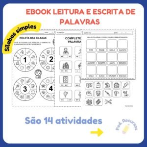 Ebook de leitura e escrita de palavras simples