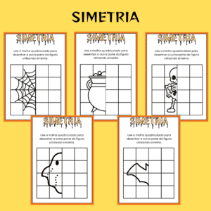 🎃 Desenhos Simétricos de Halloween