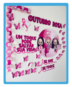 PAINEL OUTUBRO ROSA BORBOLETAS