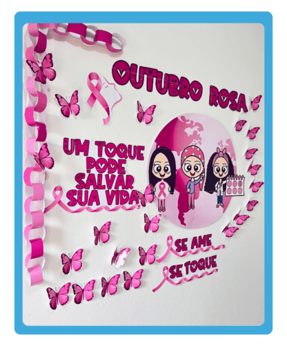 painel outubro rosa, painel outubro rosa borboletas, painel outubro rosa para imprimir, painel outubro rosa escola, painel outubro rosa pdf, decoração outubro rosa, painel campanha outubro rosa