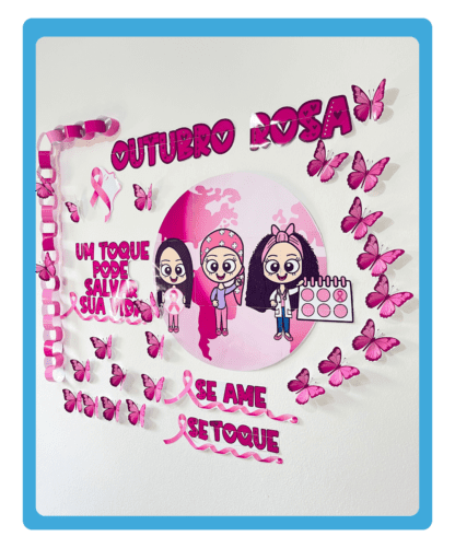 painel outubro rosa, painel outubro rosa borboletas, painel outubro rosa para imprimir, painel outubro rosa escola, painel outubro rosa pdf, decoração outubro rosa, painel campanha outubro rosa