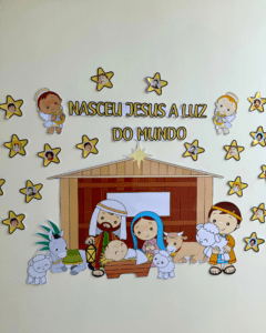 Painel de Natal com Presépio