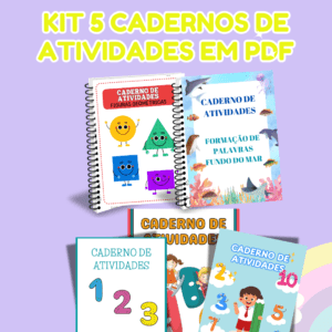 KIT 5 cadernos de atividades em PDF