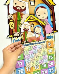 Cartaz Calendário do Advento com Presépio