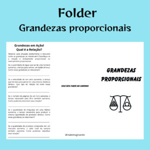 Folder de Grandezas Proporcionais: Aprenda de Forma Clara e Divertida!