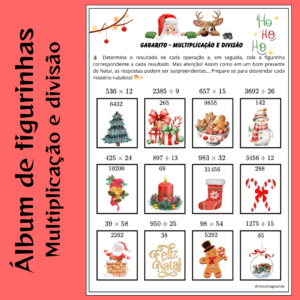 🎄✨ Álbum de Figurinhas – Natal Matemático: Multiplicação e Divisão ✨🎄