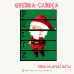 Quebra cabeça palavra natal