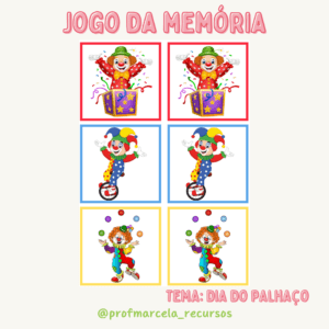 Jogo da memória palhaço